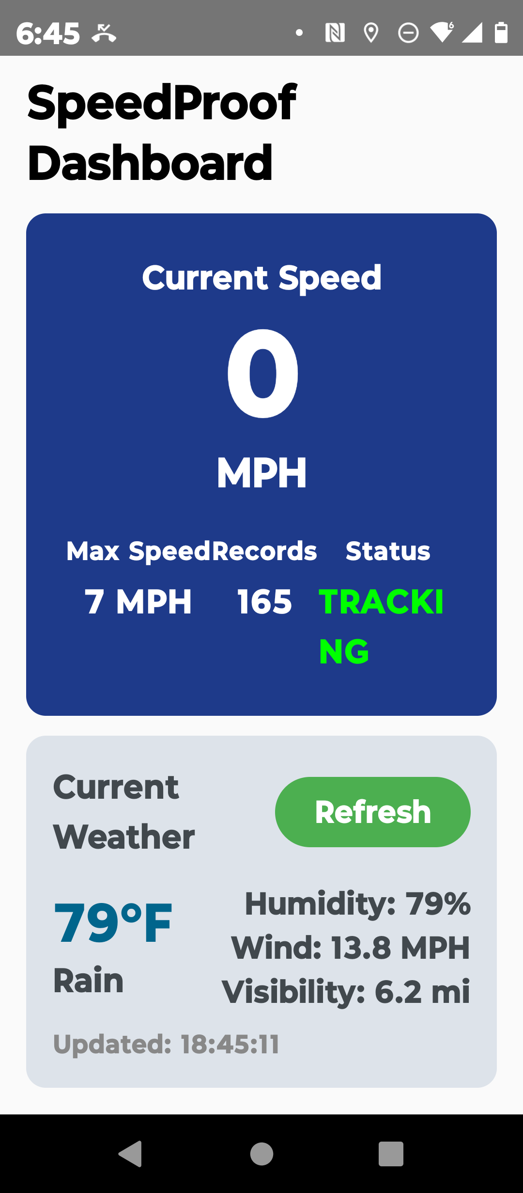 SpeedProof Dashboard