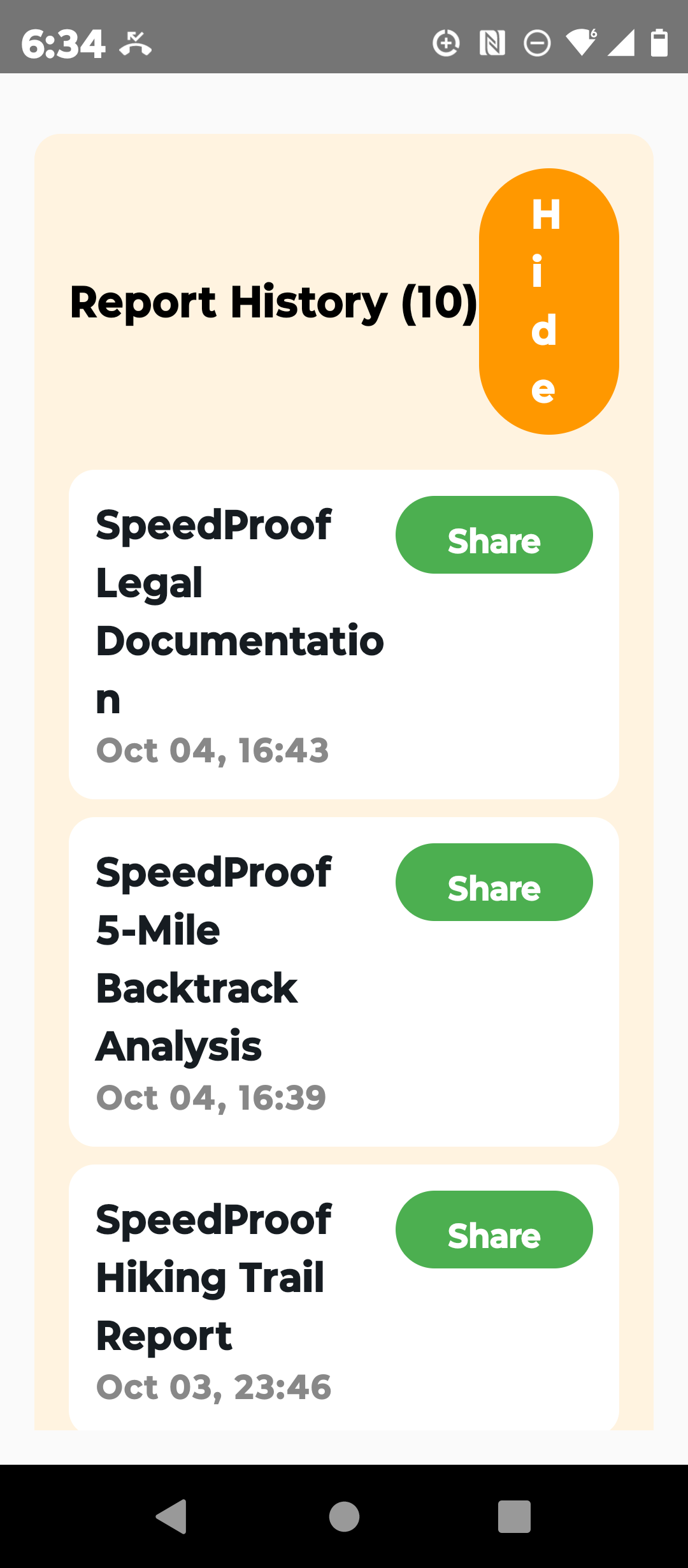 SpeedProof Reports